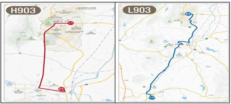 ▲ 신설 노선 운행도.ⓒ홍성군