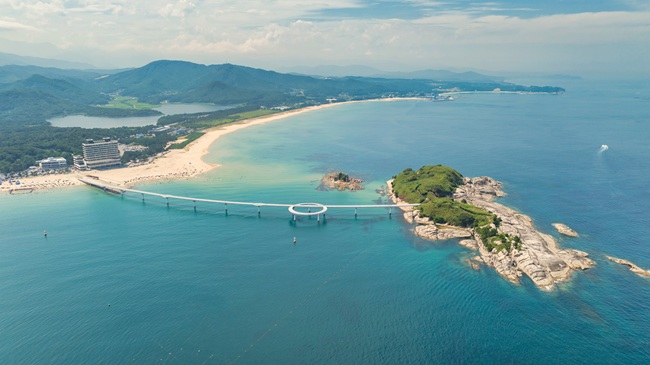 ▲ 송지호 해양관광복합지구 전경. ⓒ고성군