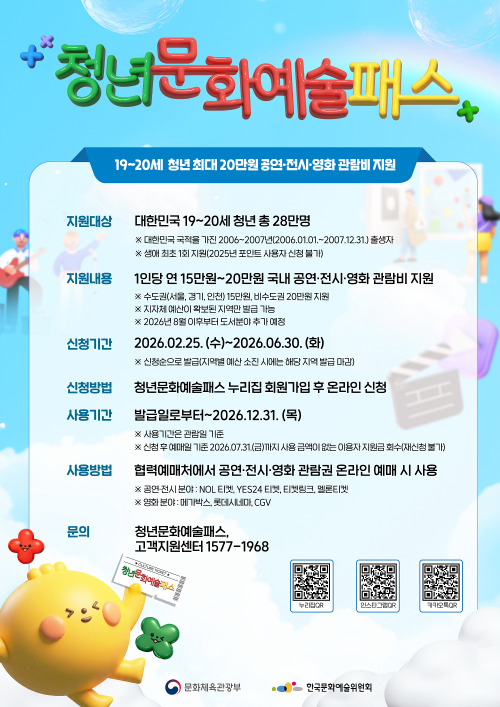 ▲ 청년문화예술패스 홍보 이미지.ⓒ세종시