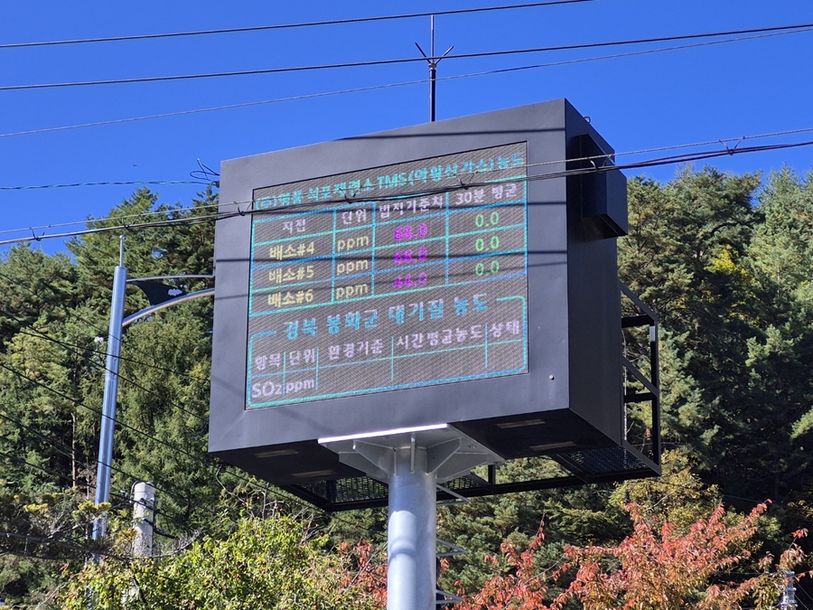 ▲ 영풍 석포제련소 주변 대기 질ⓒ영풍 제공