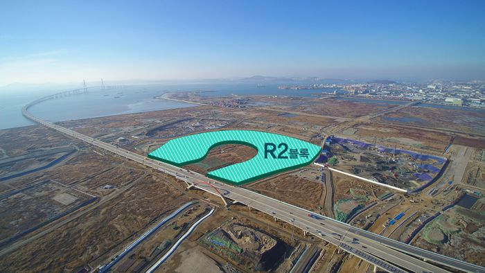 ▲ 송도국제도시 8공구 R2블록 15만8900㎡ 위치도 ⓒ 인천경제자유구역청 제공