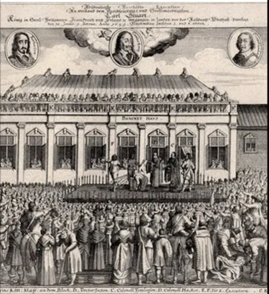 ▲ 찰스1세 처형 장면을 기록한 그림. ⓒ 나무위키