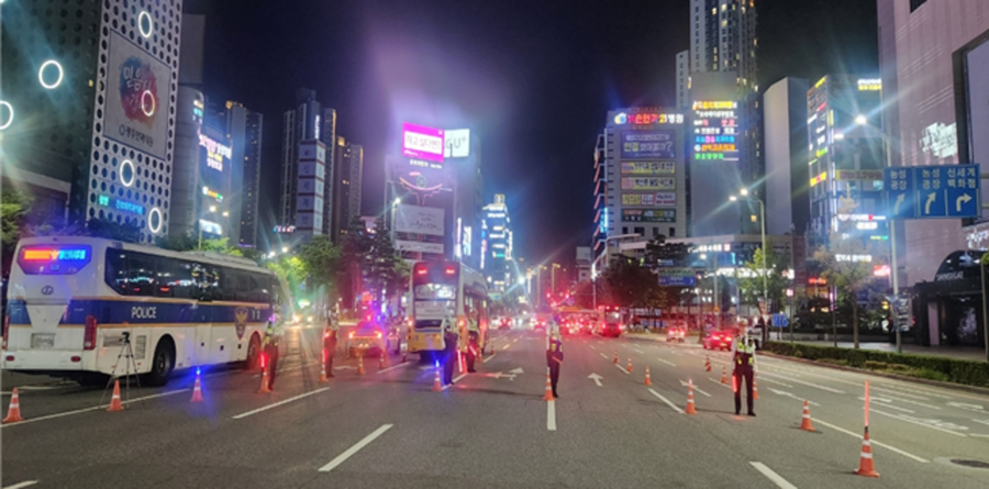 ▲ 폭주, 난폭운전 단속ⓒ광주경찰청 제공