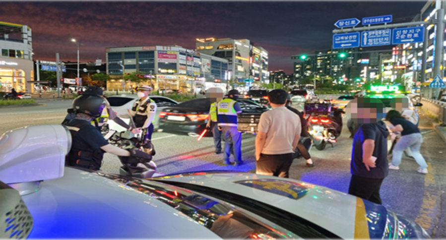 ▲ 폭주, 난폭운전 단속ⓒ광주경찰청 제공