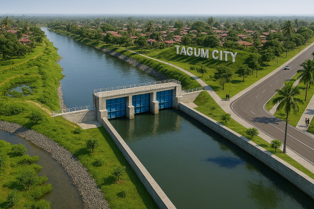 ▲ 필리핀 따굼 홍수조절사업지 조감도. ⓒHJ중공업