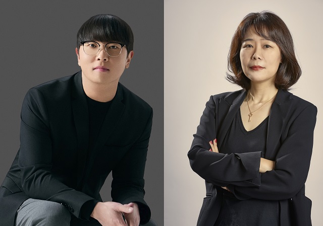 ▲ 왼쪽부터 장윤중 공동대표, 고정희 신임 공동대표 내정자.ⓒ카카오엔터테인먼트