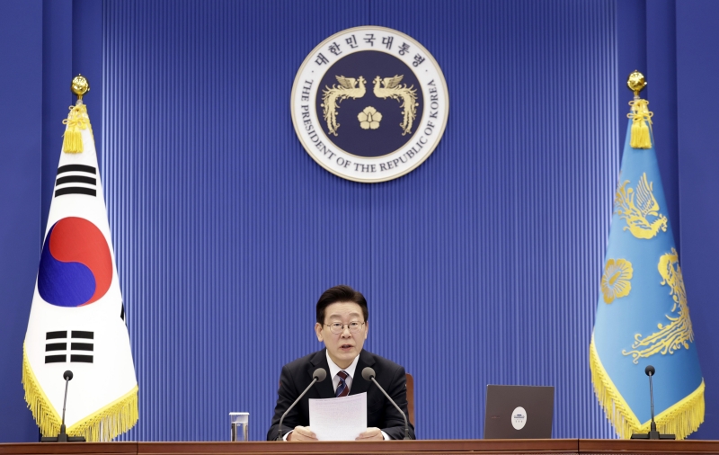 ▲ 이재명 대통령이 지난 26일 청와대에서 열린 수석보좌관회의에서 발언하고 있다. ⓒ뉴시스