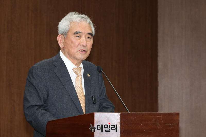 ▲ 이영훈 이승만학당 교장이 개회사에서 발언하고 있다. ⓒ이종현 기자