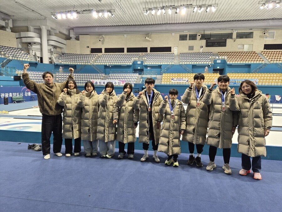 ▲ 컬링선수단 동메달ⓒ광주광역시 체육회 제공