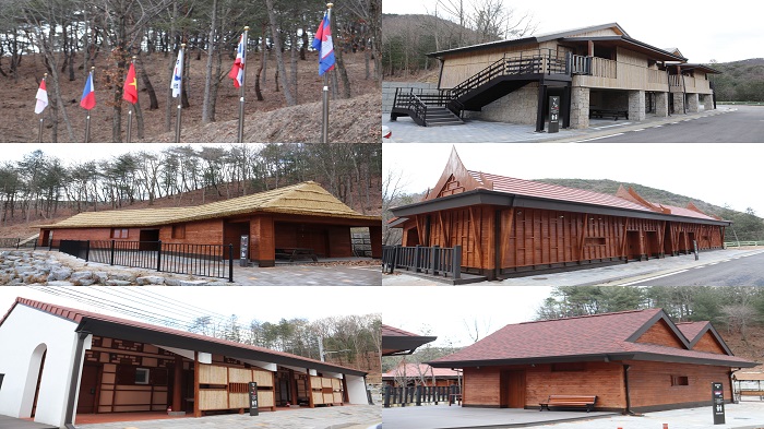 ▲ 인도네시아 필리핀 등 동남아 국가의 이색적 건축 분위기를 느낄 수 있는 보은 다문화마을이 정식 운영에 들어갔다.