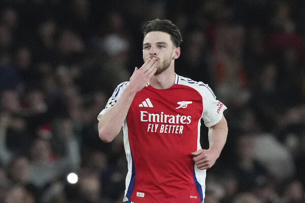 ▲ 아스널의 1위를 이끌고 있는 라이스가 올 시즌 올해의 선수 후보 1위에 등극했다.ⓒ연합뉴스 제공