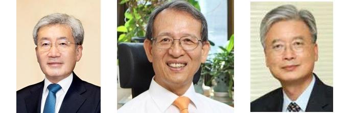 ▲ 왼쪽부터 고승범 전 금융위원장, 이준구 서울대 명예교수, 조윤제 연세대 특임교수 ⓒ청와대 및 누리집 갈무리