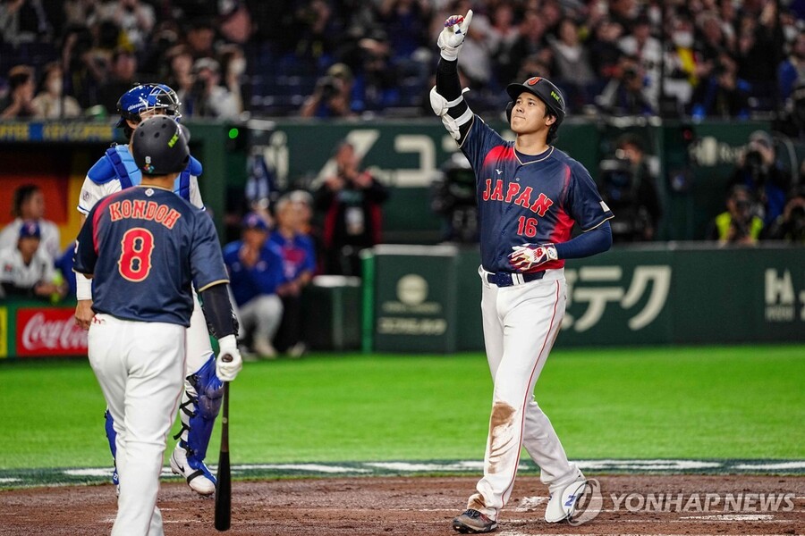 ▲ 슈퍼스타 오타니의 만루포를 앞세운 일본이 대만을 대파했다.ⓒ연합뉴스 제공
