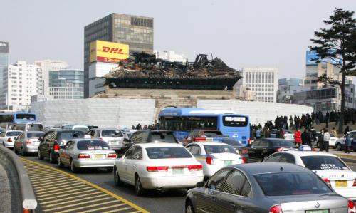 ▲ 2008년 2월 숭례문 전경 ⓒ문화체육관광부