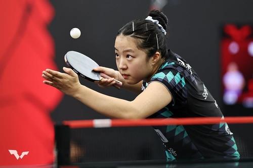 ▲ 한국 여자 탁구 '에이스' 신유빈이 2026 WTT 챔피언스 충칭에서 1회전을 무난하게 넘어섰다.ⓒWTT 제공