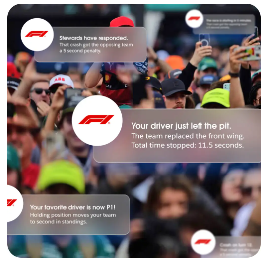 ▲ 다양한 맞춤형 푸시들. ⓒ세일즈포스