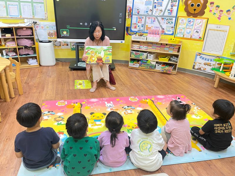 ▲ 인천시 한 어린이집에서 돌봄이 필요한 유아(3~5세)들이 수업을 받고 있다. 
ⓒ인천시교육청 제공