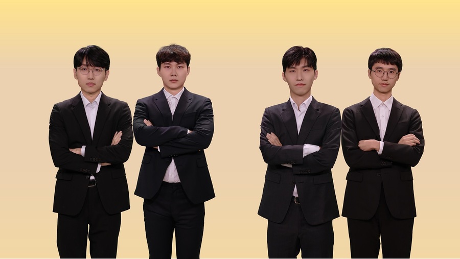 ▲ 왼쪽부터 신진서, 박정환, 김명훈, 변상일 9단ⓒ한국기원 제공