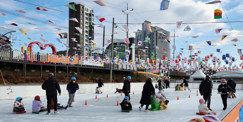 ▲ 보은 어린이 놀이공간 겨울철 눈썰매장. ⓒ보은군