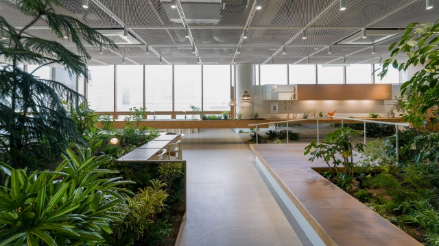 ▲ 광명시립소하노인종합복지관 4층에 조성된 어르신 인지건강 증진을 위한 다감각 인생정원 ‘소하담숲’. ⓒ광명시 제공