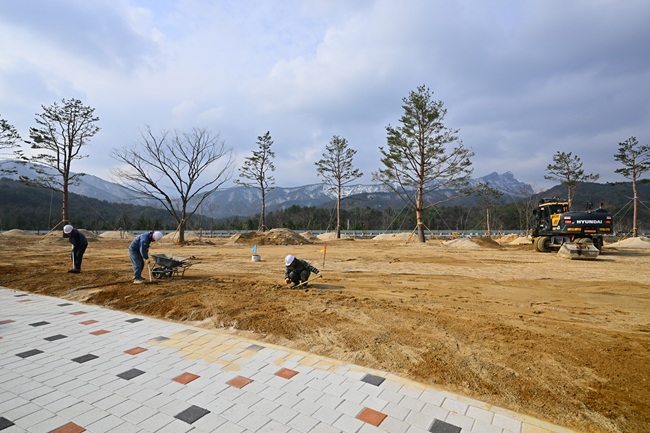 ▲ 확장 공사중인 속초 파크골프장 모습. ⓒ속초시