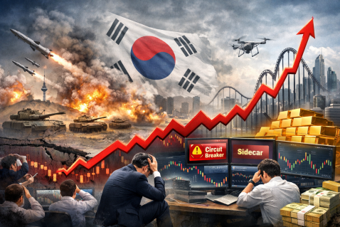 이란 전쟁에 현기증 증시 … "코스피 4800선까지 떨어질 수도, 조기 종료시 7000 가능"