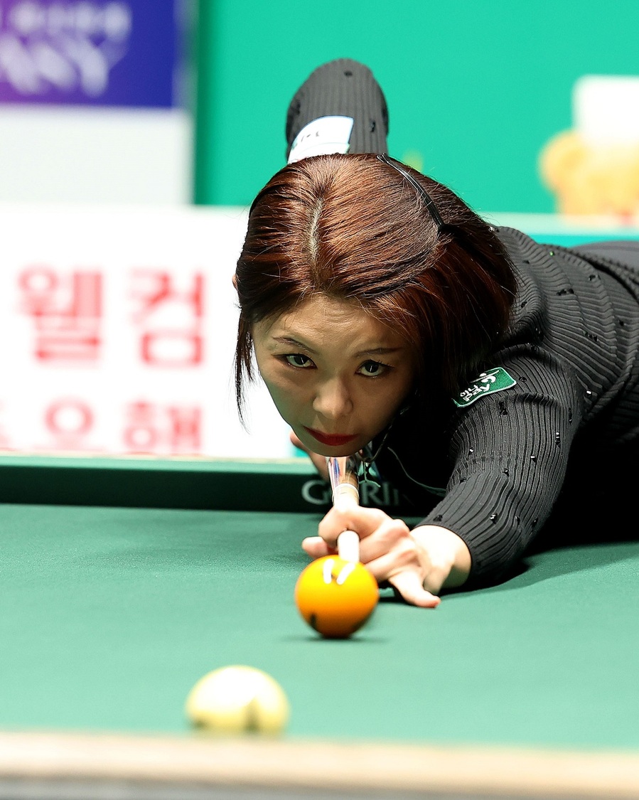 ▲ '당구 여제' 김가영이 월드챔피언십 결승에 올라 3년 연속 우승에 도전한다.ⓒPBA 제공