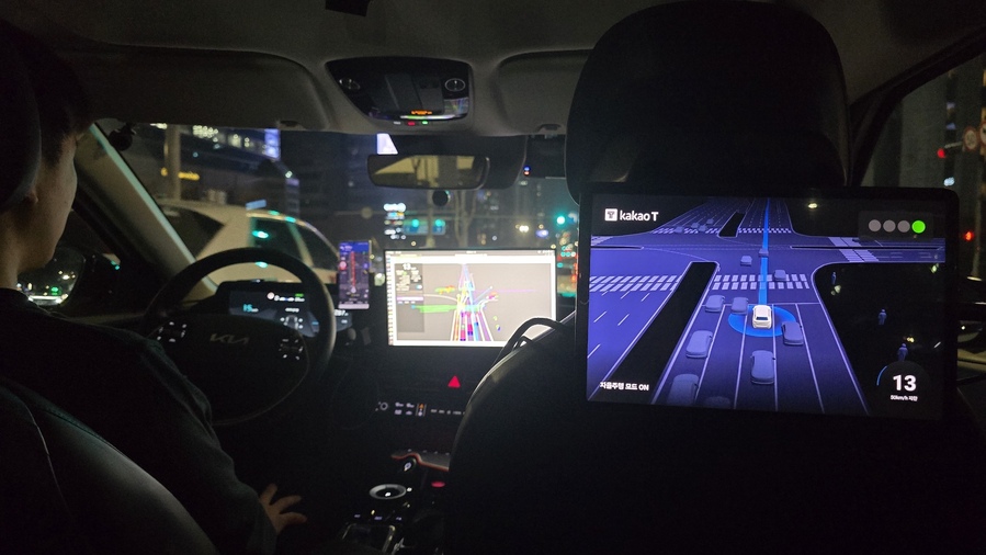 카카오모빌리티, 강남서 자체 기술 기반 ‘서울자율차’ 심야 서비스 개시
