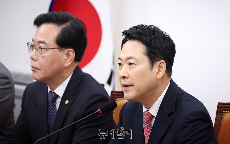 ▲ 장동혁 국민의힘 대표가 16일 서울 여의도 국회에서 열린 최고위원회의에서 모두발언을 하고 있다. ⓒ이종현 기자