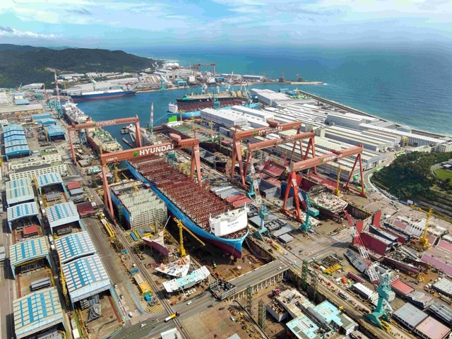 ▲ HD현대중공업 야드 전경. ⓒHD현대