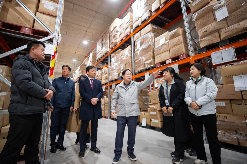 ▲ 주광덕 남양주시장이16일 별내동 798번지에 위치한 창고시설 현장을 찾아 점검했다 ⓒ남양주시 제공