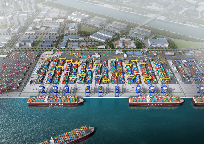 ▲ 인천신항 1-2단계 컨테이너부두 조감도 ⓒ IPA 제공