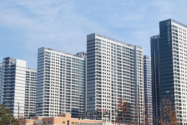 ▲ 올림픽파크포레온 단지 전경. ⓒ박정환 기자