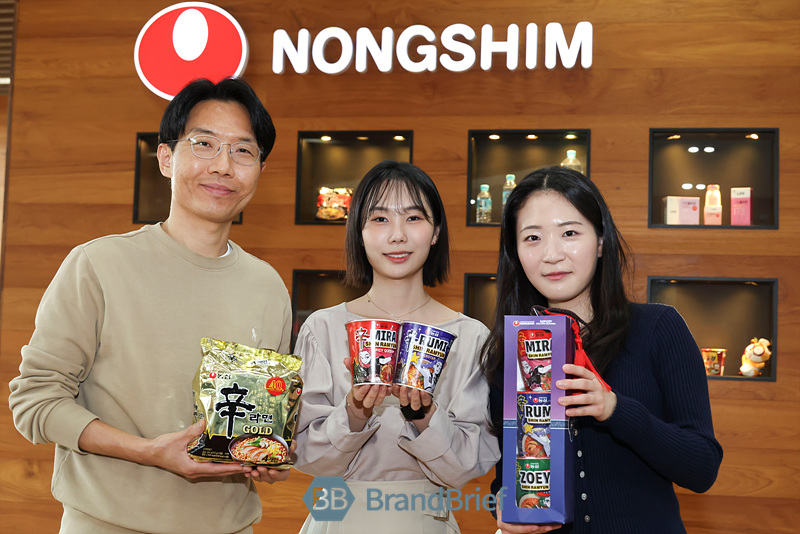 ▲ (좌측부터) 농심 디지털마케팅팀 이병찬 책임, 김수정 선임, 농심 마케팅기획팀 윤이정 주임. ©서성진 기자