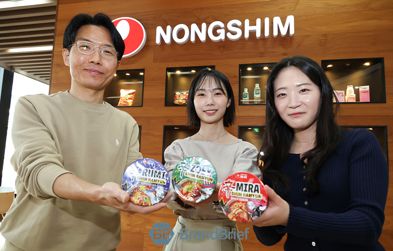 ▲ (좌측부터) 농심 디지털마케팅팀 이병찬 책임, 김수정 선임, 농심 마케팅기획팀 윤이정 선임. ©서성진 기자