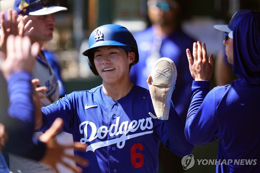 ▲ WBC 이후 다저스에 복귀한 김혜성이 3경기 연속 안타를 신고했다.ⓒ연합뉴스 제공