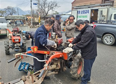 ▲ 농업기계 순회수리교육 현장. ⓒ옥천군