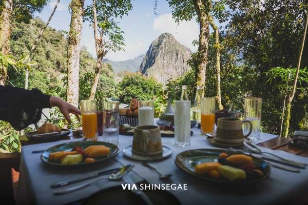 ▲ 비아신세계, 벨몬드 생츄어리 로지 조식 모습ⓒ비아신세계