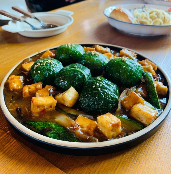 ▲ 장곡쌈채 소밥 매뉴.ⓒ홍성군