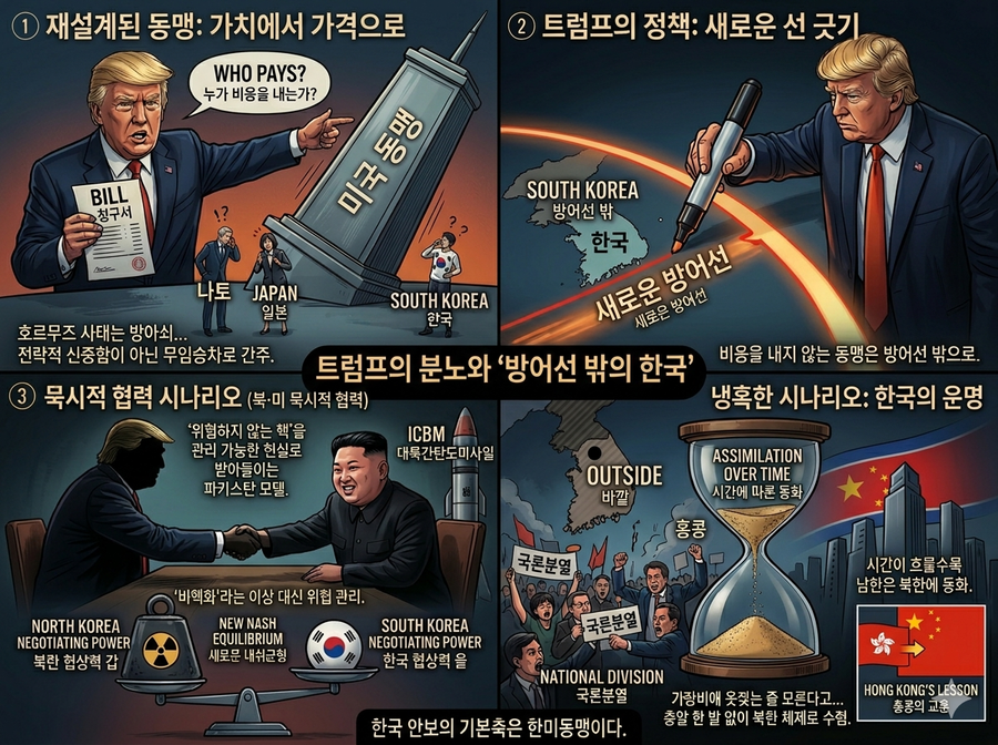 ▲ 거래의 달인 트럼프의 분노가 하늘을 찌른다. 동맹 미국의 청구서는 발행됐는데, 한국 정부는 우물쭈물 외면중이다. 그 최종 손익계산서는 어떻게 작성될까? ⓒ 제미나이