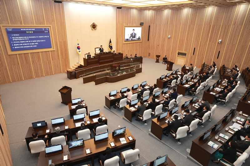 ▲ 제432회 임시회 2차 본회의. ⓒ충북도의회