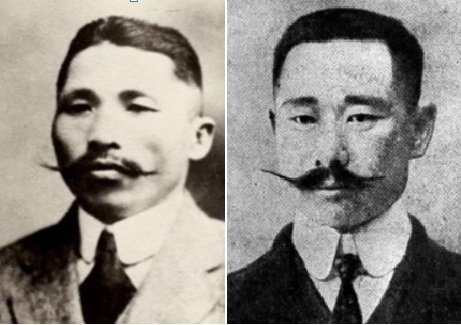 ▲ 상하이 임시정부 시절, 경무국장 김구(왼쪽), 국무총리 이동휘.