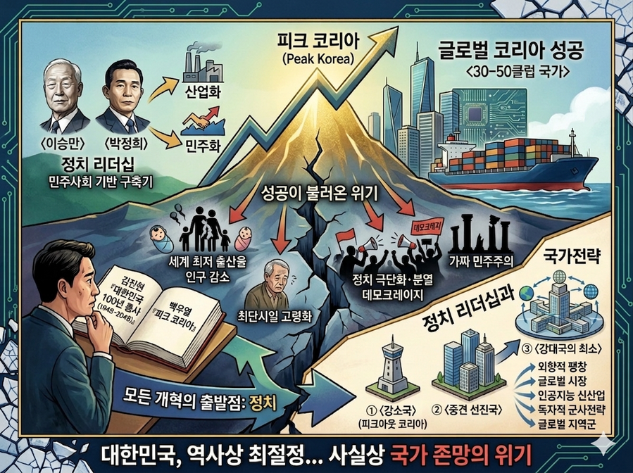 ▲ 대한민국은 무너지는가. 이런 문재의식을 가진 2권의 책을 분석한다. ⓒ 제미나이