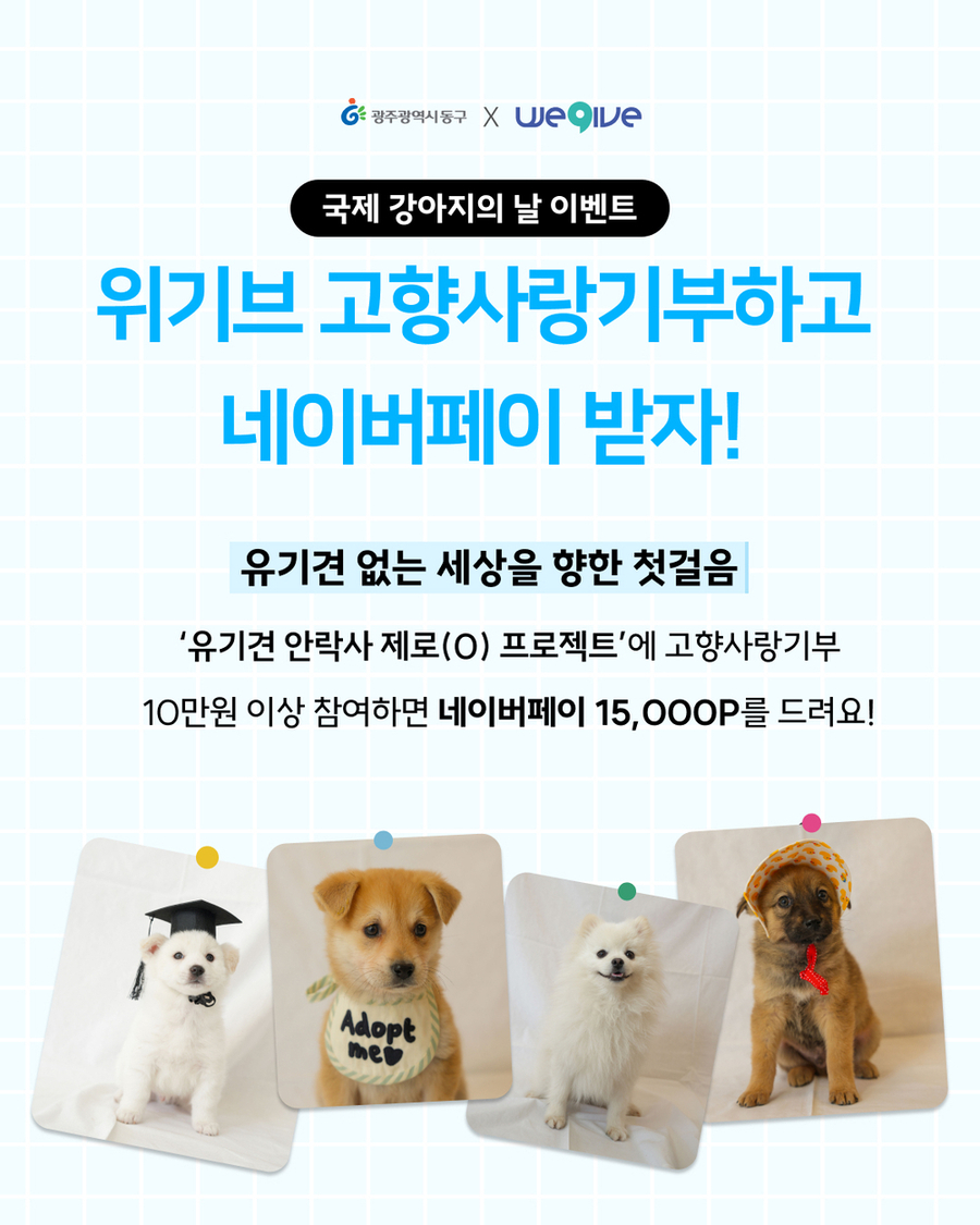 ▲ 유기견 안락사 제로_포스터ⓒ광주광역시 동구청 제공