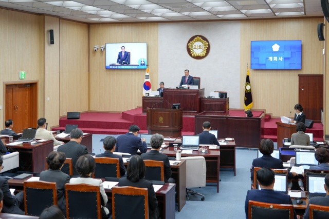 ▲ 제238회 임시회 개회ⓒ안성시의회 제공