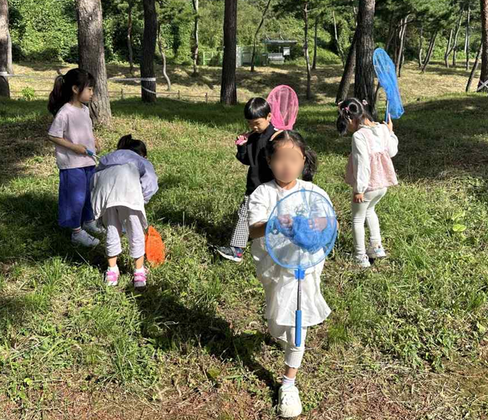 ▲ 유아숲교육 프로그램 운영 모습.ⓒ홍성군