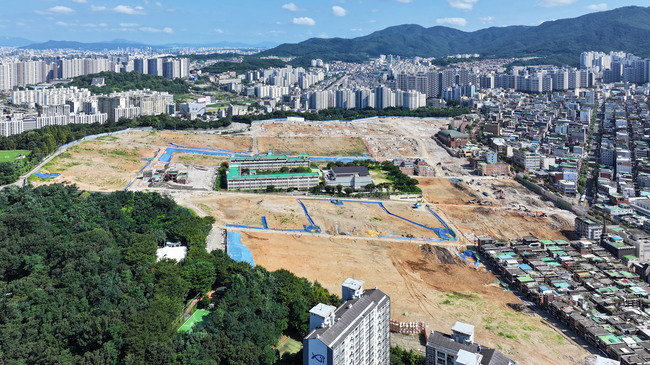 ▲ 상대원2구역 재개발사업부지 전경.ⓒ성남시