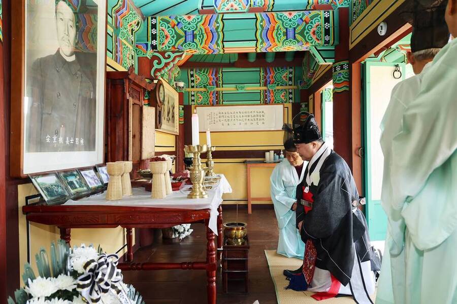 ▲ 안중근 의사 순국 116주기 추모제를 엄숙히 봉행ⓒ장흥군 제공