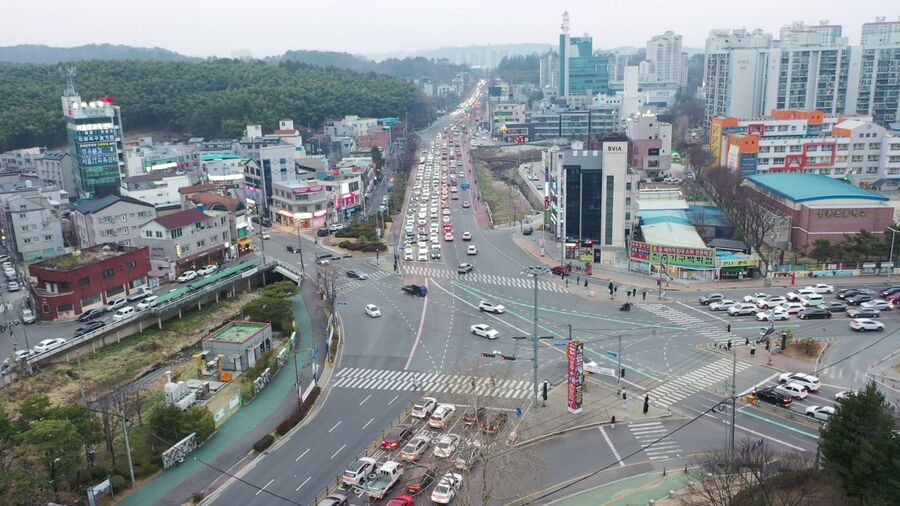 진주 가좌동 개양오거리~새벼리 도로 확장