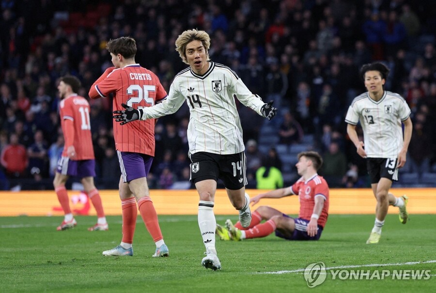 ▲ 일본 축구대표팀이 이토의 선제 결승골을 앞세워 스코틀랜드를 1-0으로 격파했다.ⓒ연합뉴스 제공